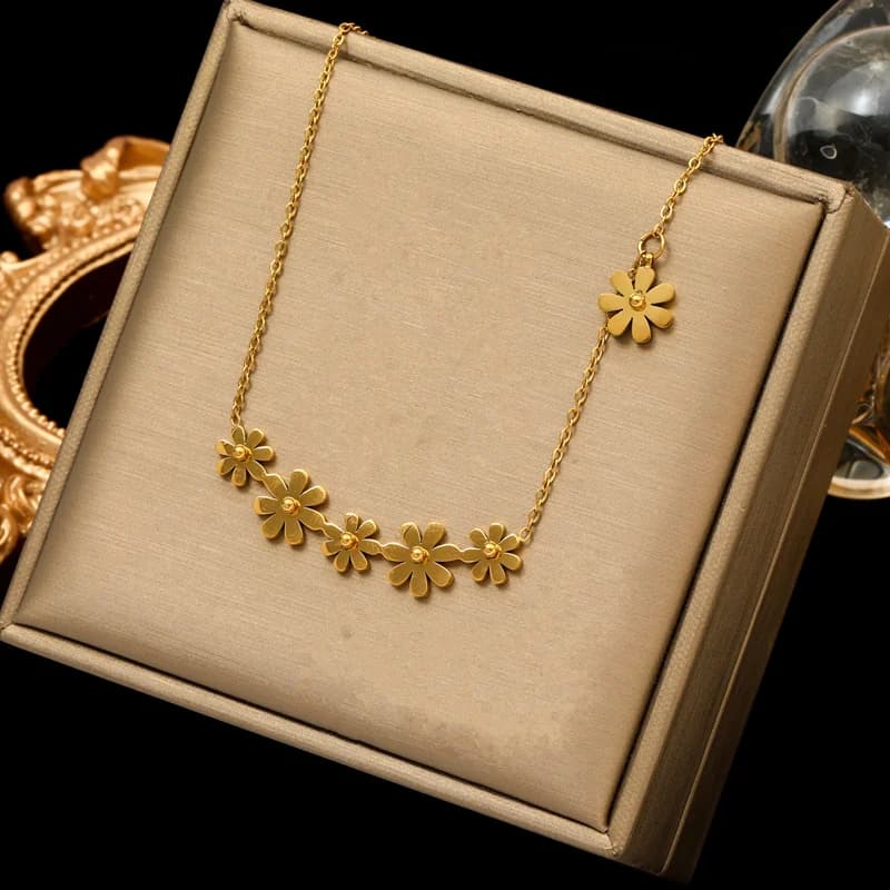 골드 하트 펜던트 참 목걸이